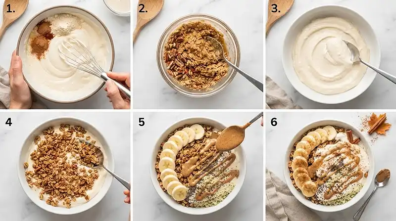 Cinnamon Roll Protein Yogurt Bowl 3 cinnamon roll breakfast