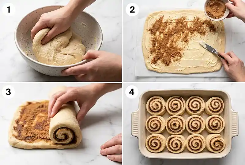 Cinnamon Rolls with Brown Sugar and Butter 3 cinnamon rolls with butter and brown sugar