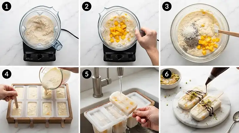 Coconut Mango Rice Pudding Pops 3 coconut mango rice pudding