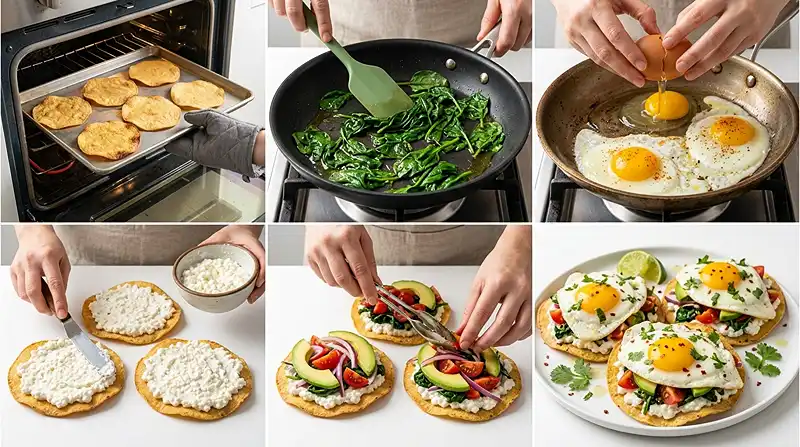 Savory Cottage Cheese Breakfast Tostadas 3 cottage cheese breakfast