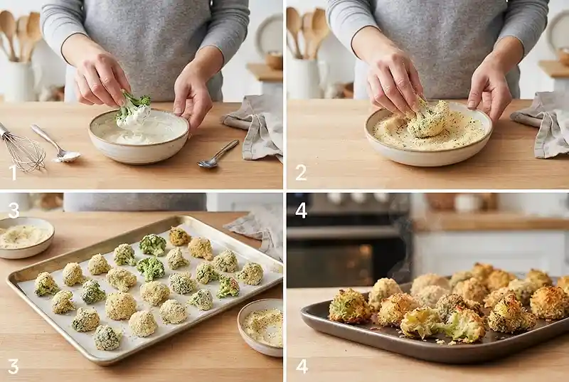 Gluten-Free Crispy Parmesan Broccoli Bites 3 crispy parmesan snack