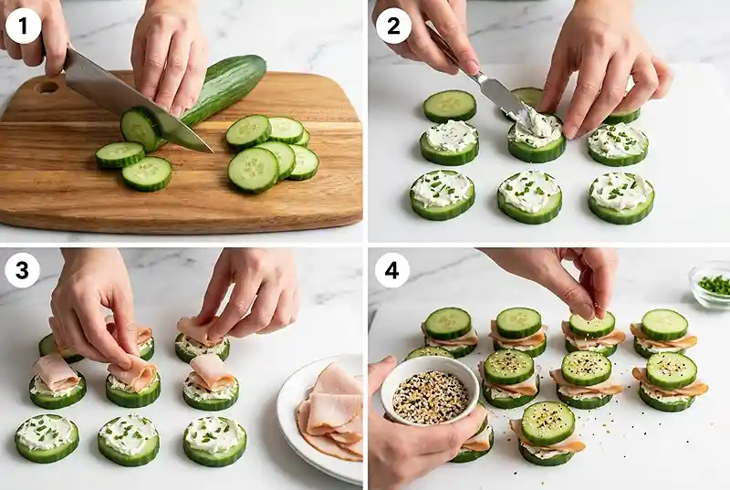 Everything Bagel Cucumber Sandwich Bites 3 everything bagel snack