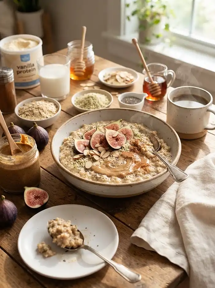 Almond Butter Fig Protein Oatmeal 4 fig oatmeal