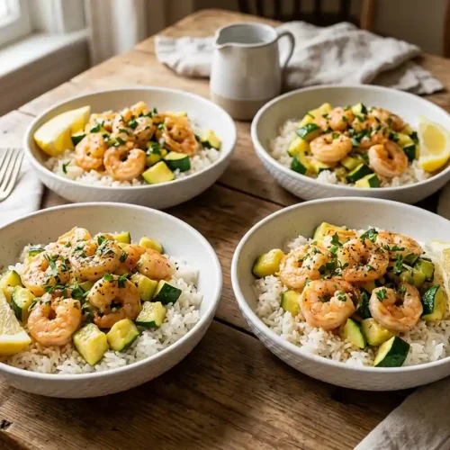 garlic butter shrimp zucchini rice bowls 5 garlic butter shrimp zucchini rice bowls