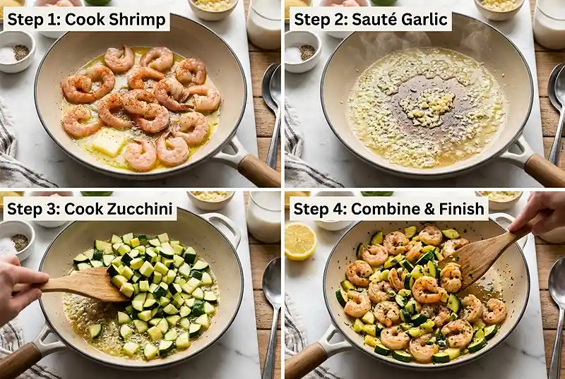 garlic butter shrimp zucchini rice bowls 3 garlic butter shrimp