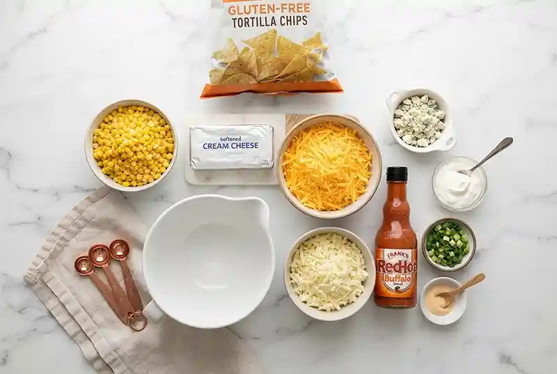 Gluten-Free Buffalo Corn Queso Cups 2 gluten-free appetizer cups
