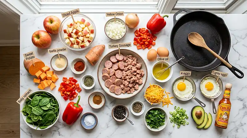 Turkey Sausage Apple Breakfast Skillet 2 gluten-free breakfast skillet