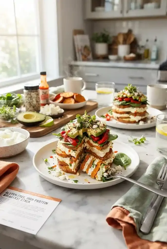 Sweet Potato Egg White Breakfast Stack 4 gluten-free breakfast stack