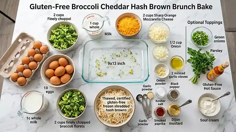 Broccoli Cheddar Hash Brown Brunch Bake 2 gluten-free brunch bake