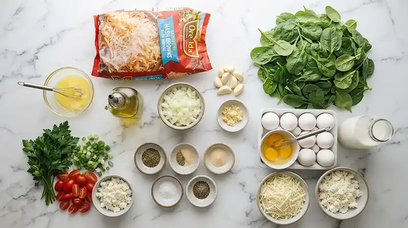 Spinach Feta Hash Brown Brunch Bake 2 gluten-free brunch bake