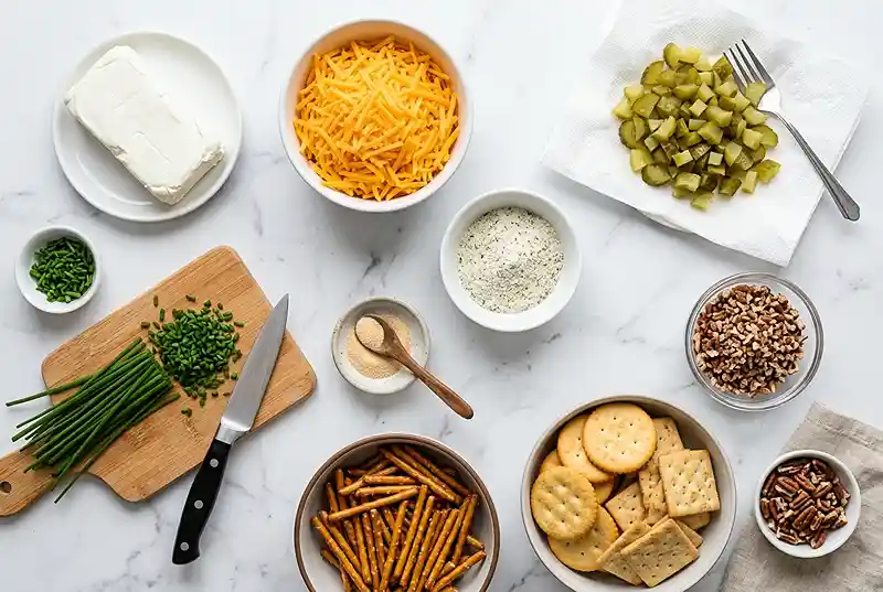 Gluten-Free Ranch Pickle Cheese Ball Bites 2 gluten-free cheese ball bites