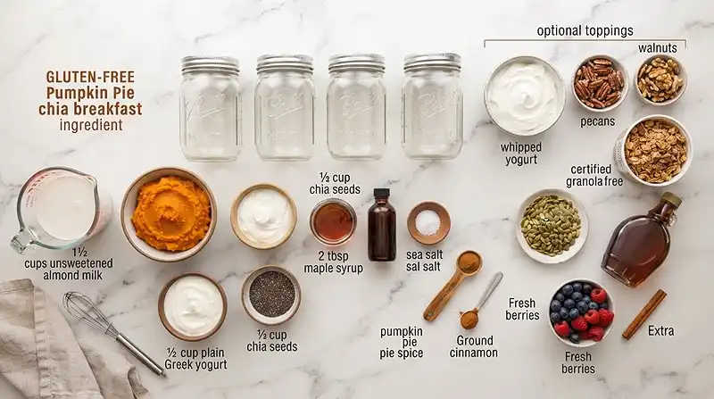 Gluten-Free Pumpkin Pie Chia Breakfast Jars 2 gluten-free chia jars