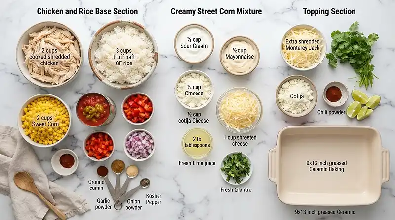 Southwest Chicken Street Corn Bake 2 gluten free chicken bake