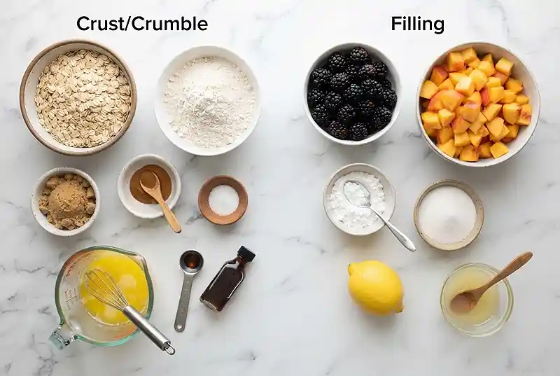 Blackberry Peach Oat Crumble Bars 2 gluten-free crumble bars