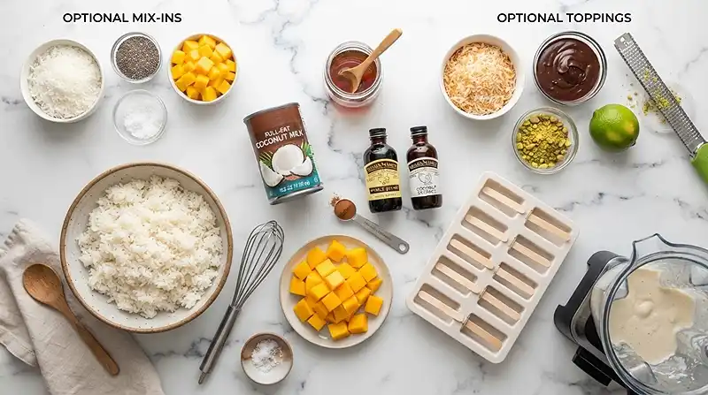Coconut Mango Rice Pudding Pops 2 gluten free dairy free popsicles