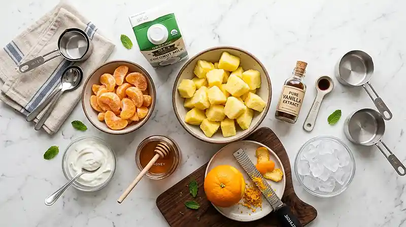 Gluten-Free Pineapple Orange Cream Smoothie 2 gluten-free dairy-free smoothie
