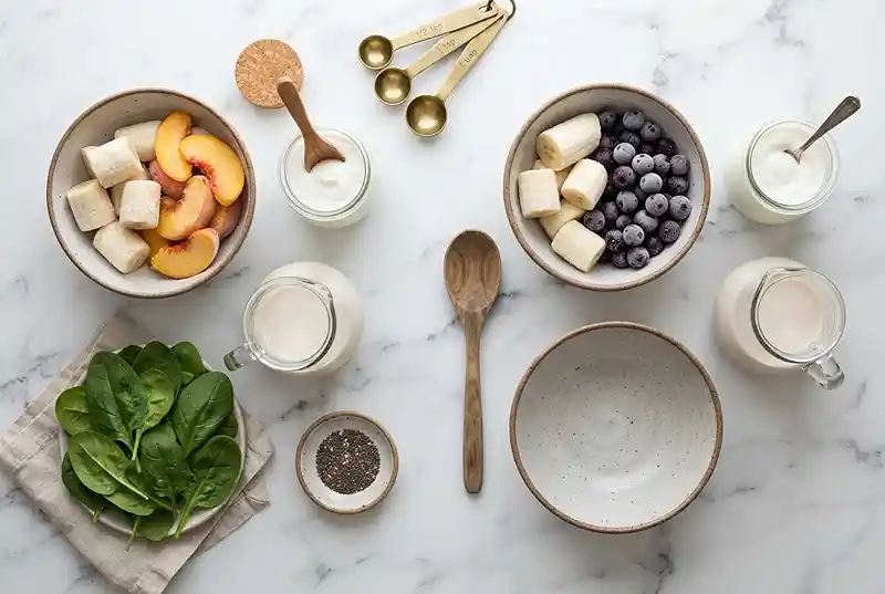 Gluten-Free Blueberry Peach Smoothie Bowl 2 gluten-free dairy-free smoothie bowl