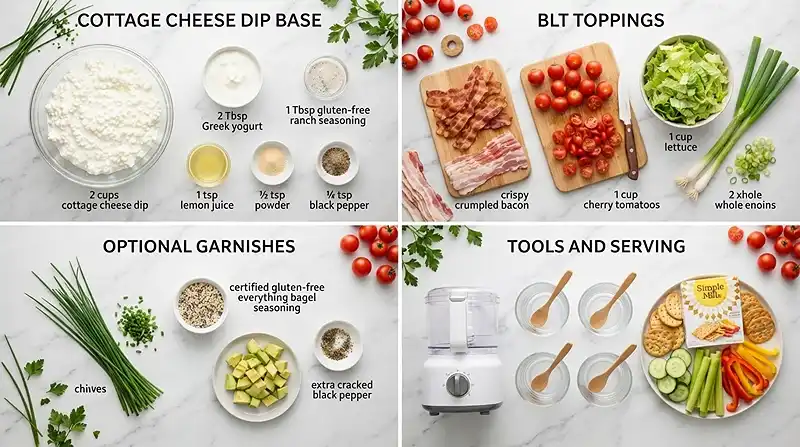 BLT Cottage Cheese Dip Cups 2 gluten free dip cups