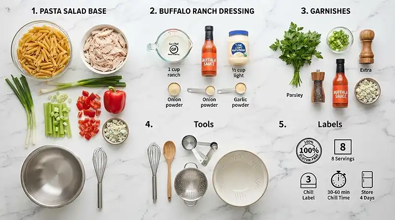 Buffalo Ranch Turkey Pasta Salad 2 gluten free pasta salad