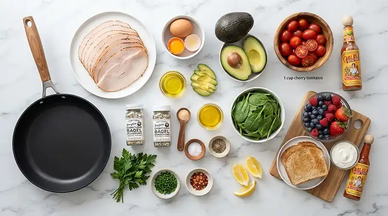 Smoked Turkey Avocado Breakfast Plate 2 gluten-free savory breakfast