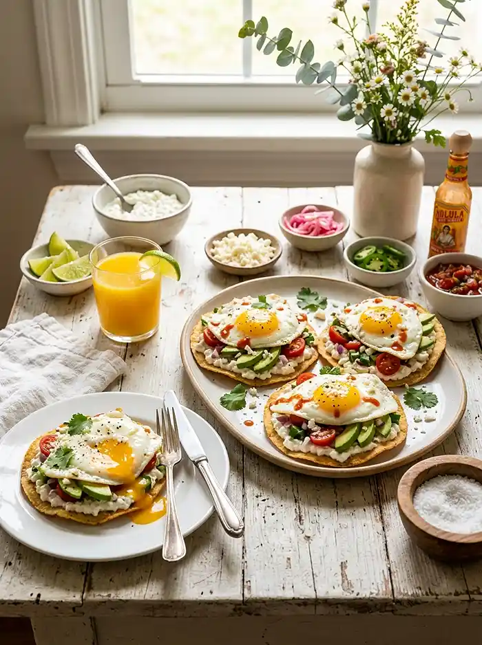 Savory Cottage Cheese Breakfast Tostadas 4 [gluten-free savory breakfast