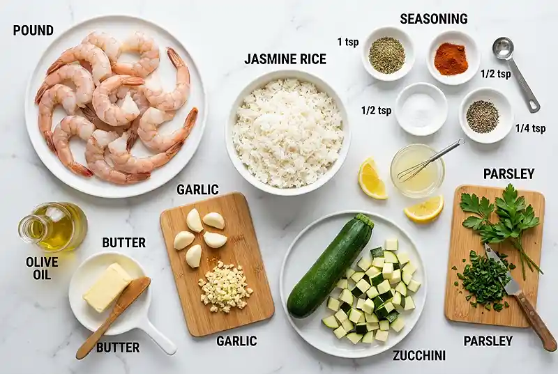 garlic butter shrimp zucchini rice bowls 2 gluten-free shrimp bowls