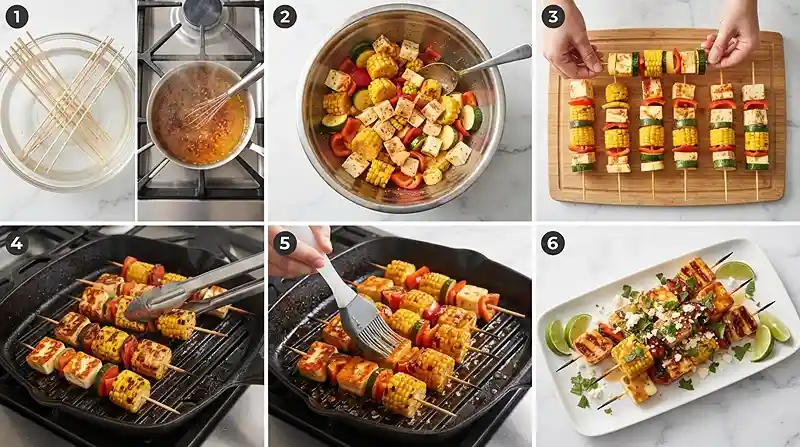 halloumi corn appetizer