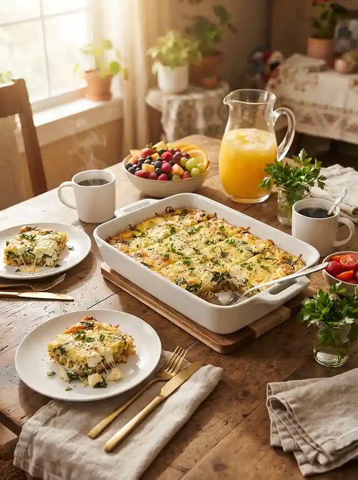 Spinach Feta Hash Brown Brunch Bake 4 hash brown breakfast