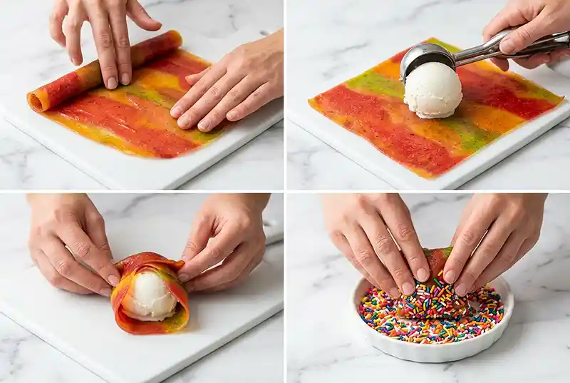 ice cream fruit roll up​