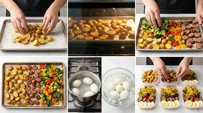 Meal Prep Sausage Potato Breakfast Boxes 3 meal prep breakfast