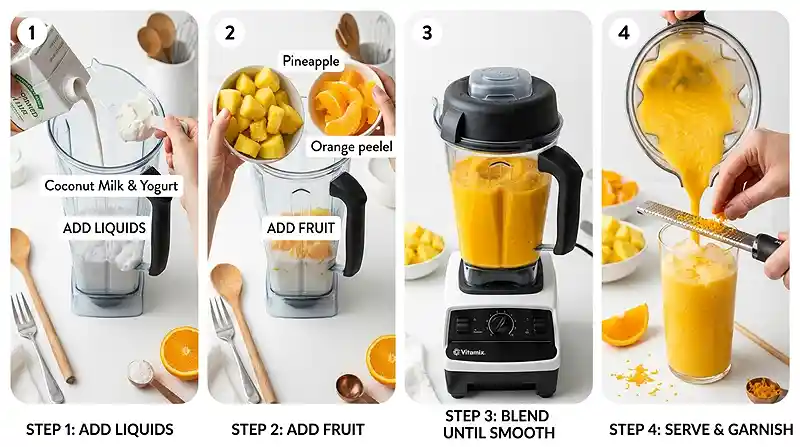 Gluten-Free Pineapple Orange Cream Smoothie 3 pineapple orange drink