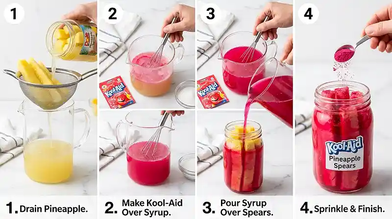 pineapple spears in kool aid​