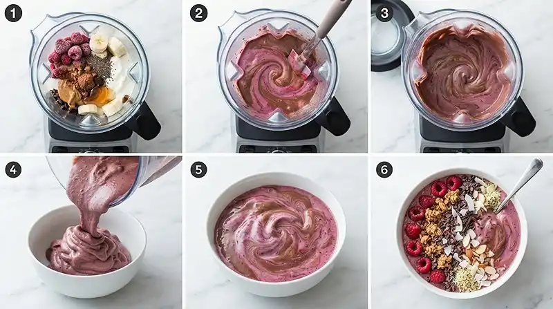 Gluten-Free Raspberry Mocha Smoothie Bowl 3 raspberry mocha breakfast