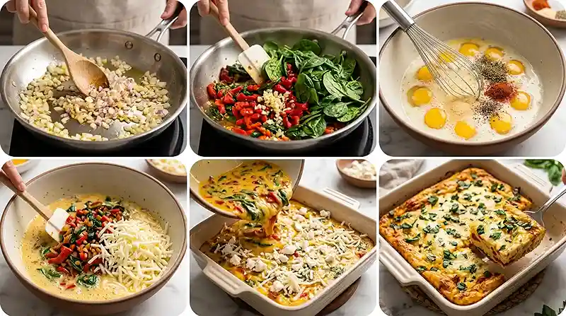 Roasted Red Pepper Goat Cheese Egg Bake 3 roasted red pepper breakfast