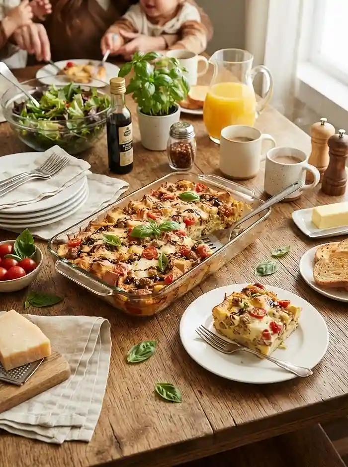 savory tomato basil brunch