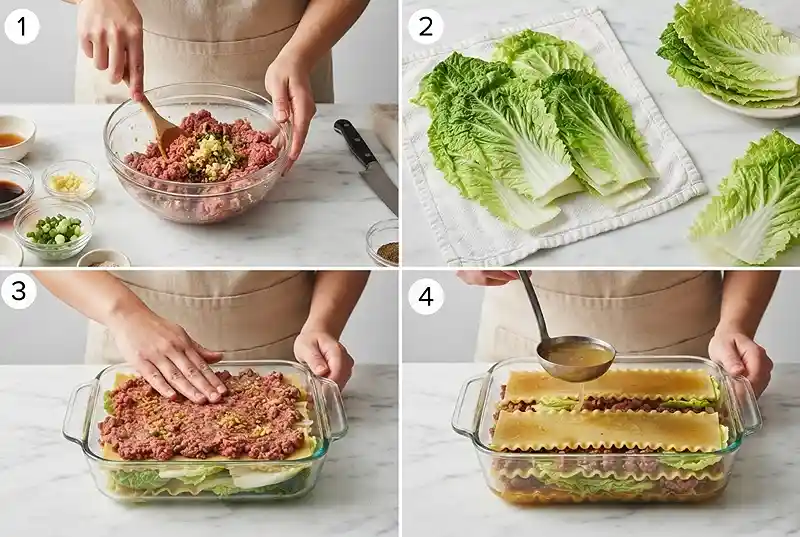 Gluten-Free Napa Soup Dumpling Lasagna 3 soup dumpling lasagna