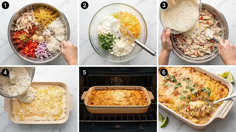 Southwest Chicken Street Corn Bake 3 street corn chicken casserole