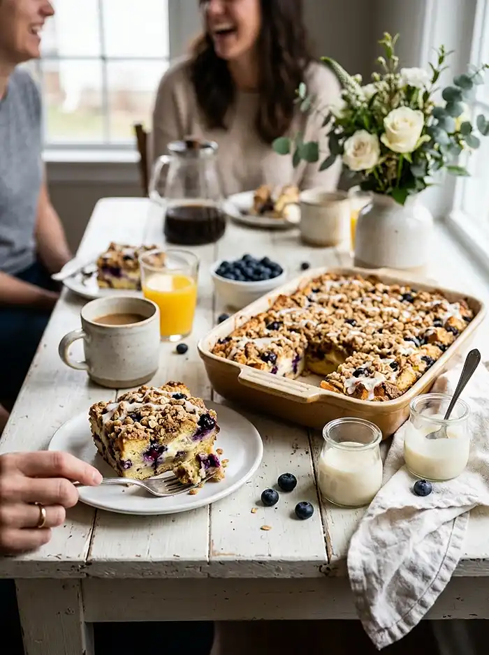 Brown Butter Peach Muffin Blondies 4 sweet brunch casserole
