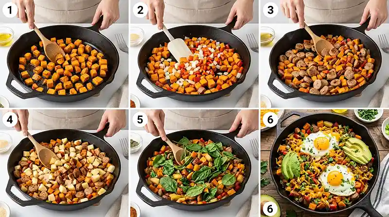 Turkey Sausage Apple Breakfast Skillet 3 turkey sausage breakfast