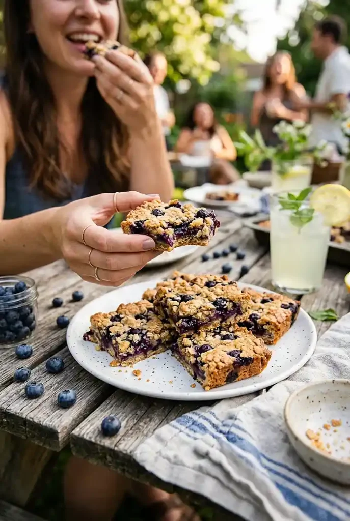 Gluten-Free Blueberry Corn Cookie Bars 4 unique summer bake