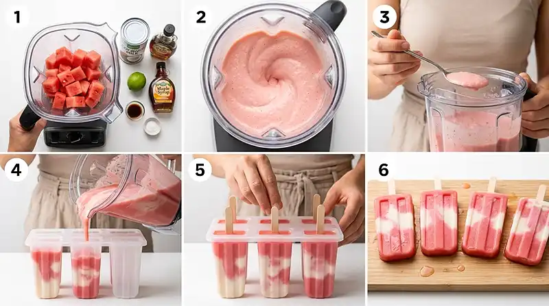 Dairy-Free Watermelon Creamsicles 3 watermelon frozen treat