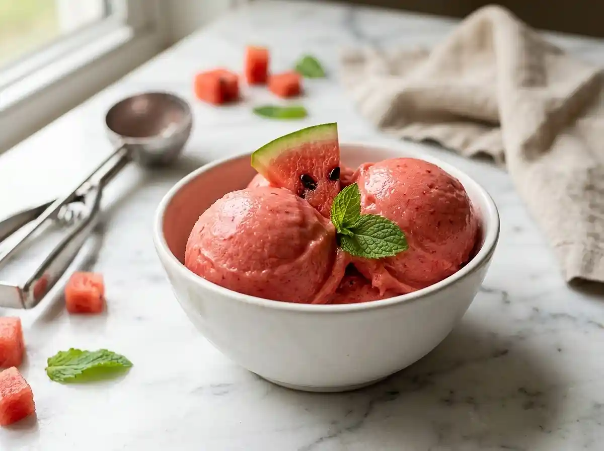 2-Ingredient Gluten-Free Watermelon Ice Cream