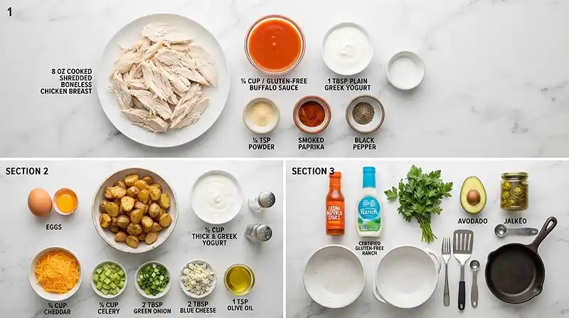 Gluten-Free Buffalo Chicken Breakfast Bowl 2 30g protein breakfast