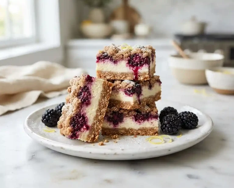Blackberry Cheesecake Oat Bars