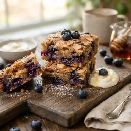 Blueberry Yogurt Breakfast Blondies 5 Blueberry Yogurt Breakfast Blondies