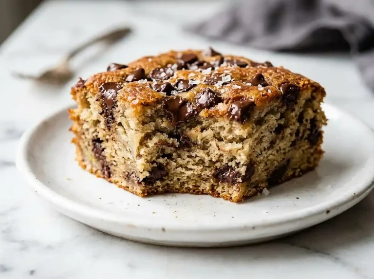 Brown Butter Banana Chocolate Snack Cake