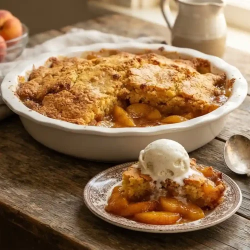 Brown Butter Cornbread Peach Cobbler 5 Brown Butter Cornbread Peach Cobbler