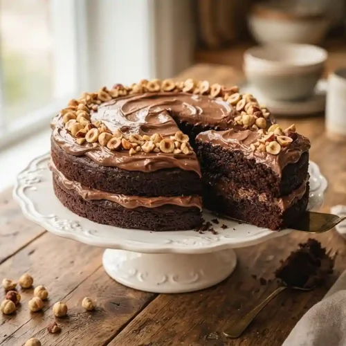 Chocolate Nutella Cake 5 Chocolate Nutella Cake