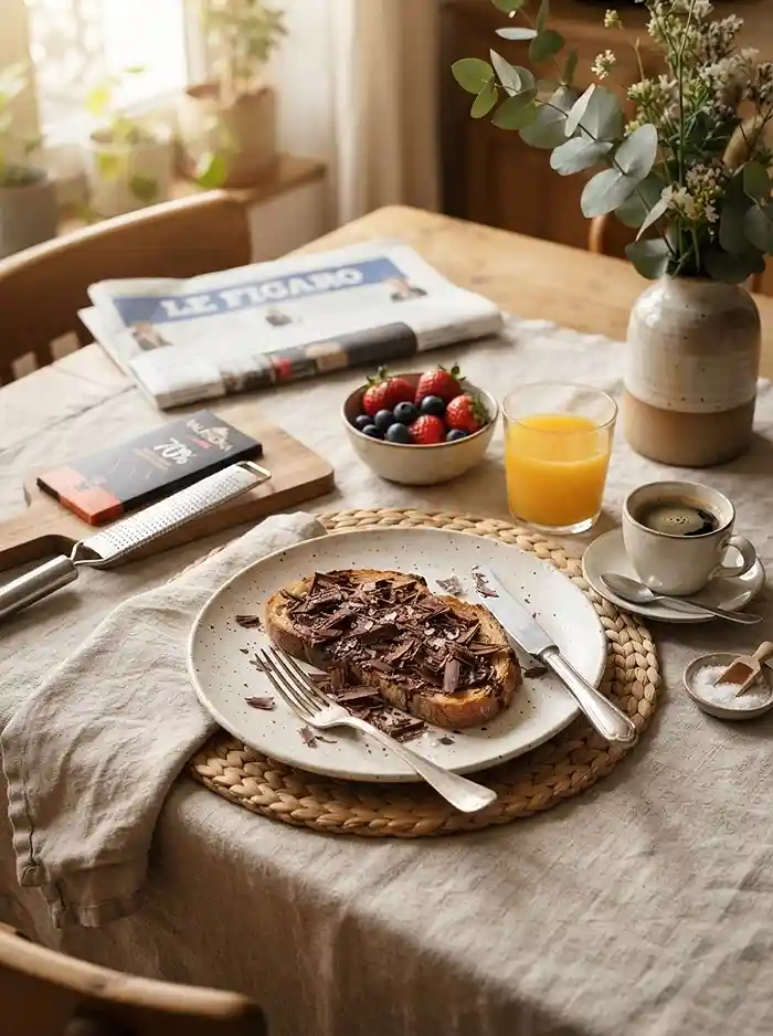 Grated Chocolate Toast with Sea Salt 4 Chocolate Toast with Sea Salt for Breakfast