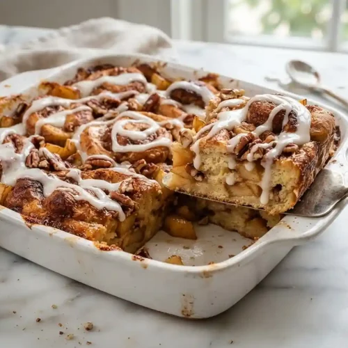 Cinnamon Roll Apple Breakfast Casserole 5 Cinnamon Roll Apple Breakfast Casserole